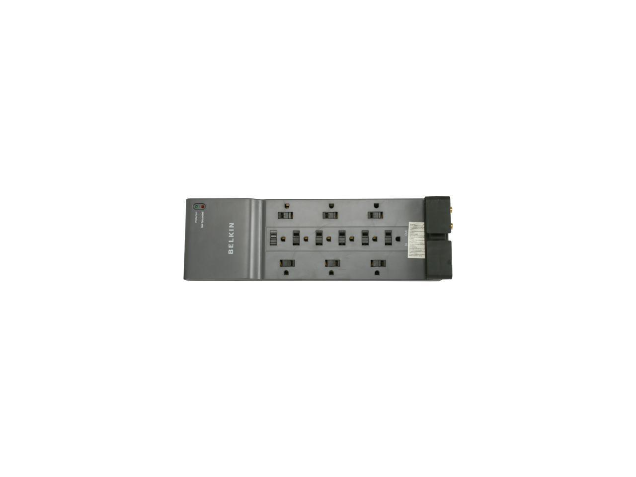 BELKIN BE112234-10 10.0 Feet 12 Outlets 3996 Joules Surge Protector w/Phone/Ethernet/Coax Protection