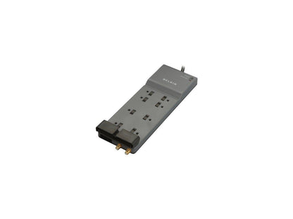 BELKIN BE108230-12 12 Feet 8 Outlets 3390 Joules Surge Protector w/ Telephone Line/Coaxial Protection/Extended Cord