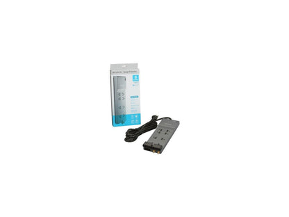 BELKIN BE108230-12 12 Feet 8 Outlets 3390 Joules Surge Protector w/ Telephone Line/Coaxial Protection/Extended Cord