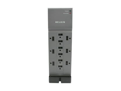 BELKIN BE112230-08 8 Feet 12 Outlets 3780 Joules Surge Protector with Telephone and Coaxial Protection