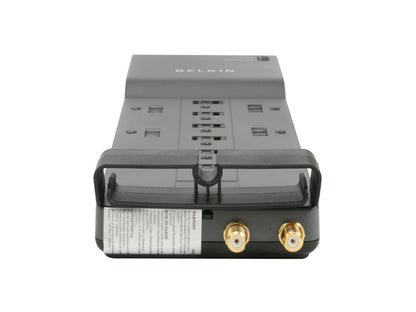 BELKIN BE112230-08 8 Feet 12 Outlets 3780 Joules Surge Protector with Telephone and Coaxial Protection