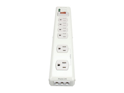 BELKIN F9H620-06-MTL 6' 6 Outlets 1240 joule Metal Surge Suppressor