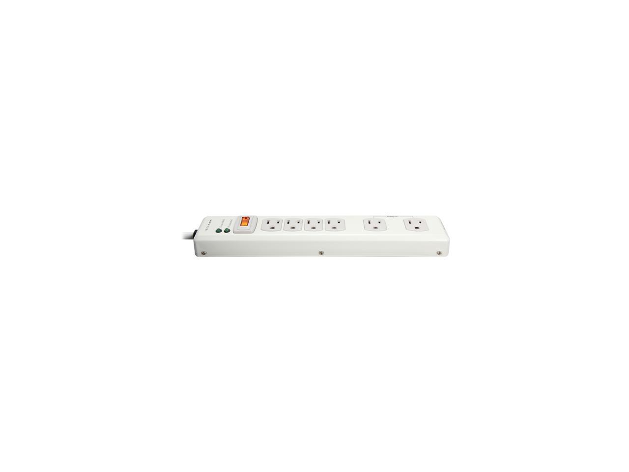 BELKIN F9H620-06-MTL 6' 6 Outlets 1240 joule Metal Surge Suppressor