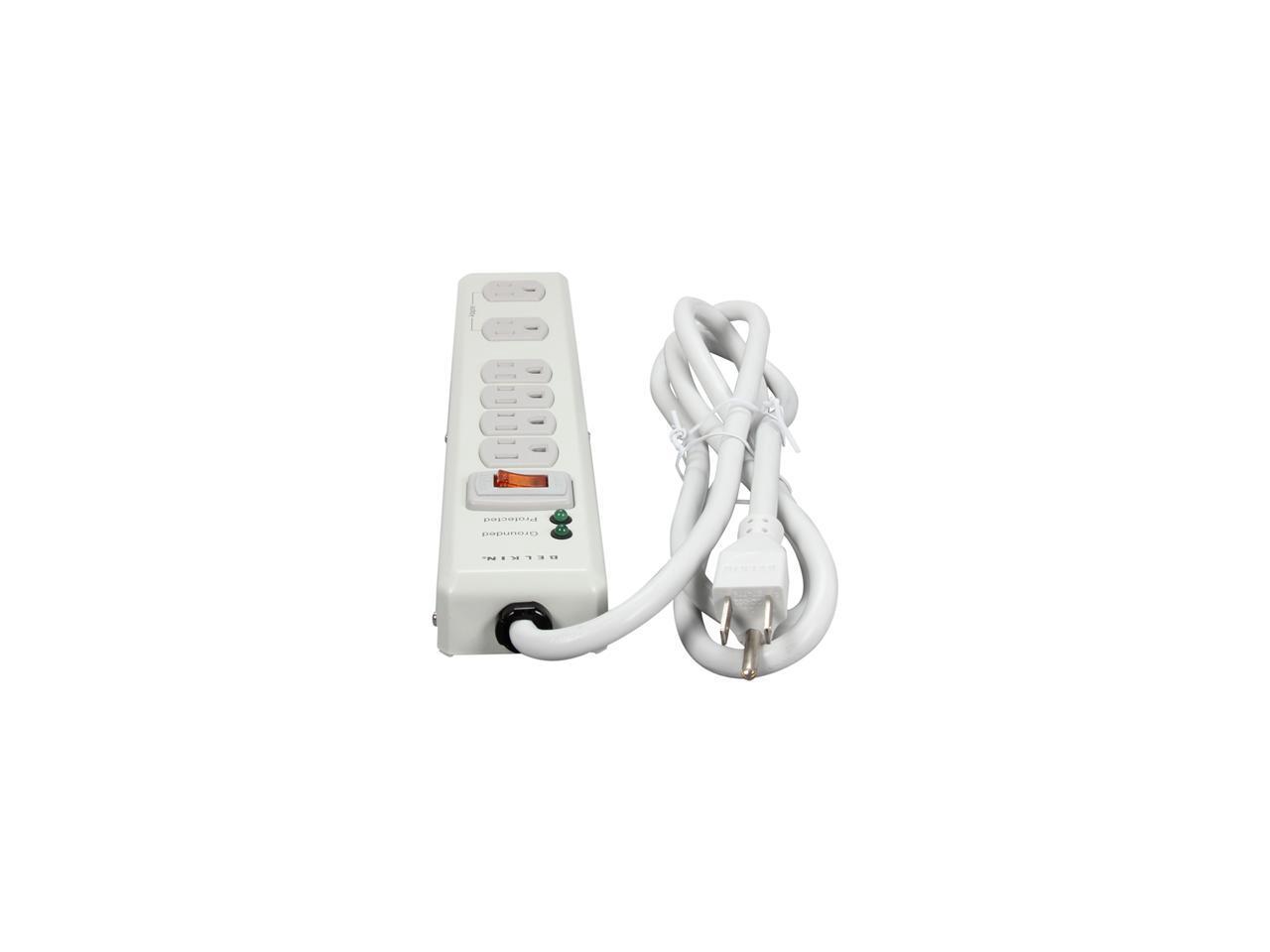 BELKIN F9H620-06-MTL 6' 6 Outlets 1240 joule Metal Surge Suppressor