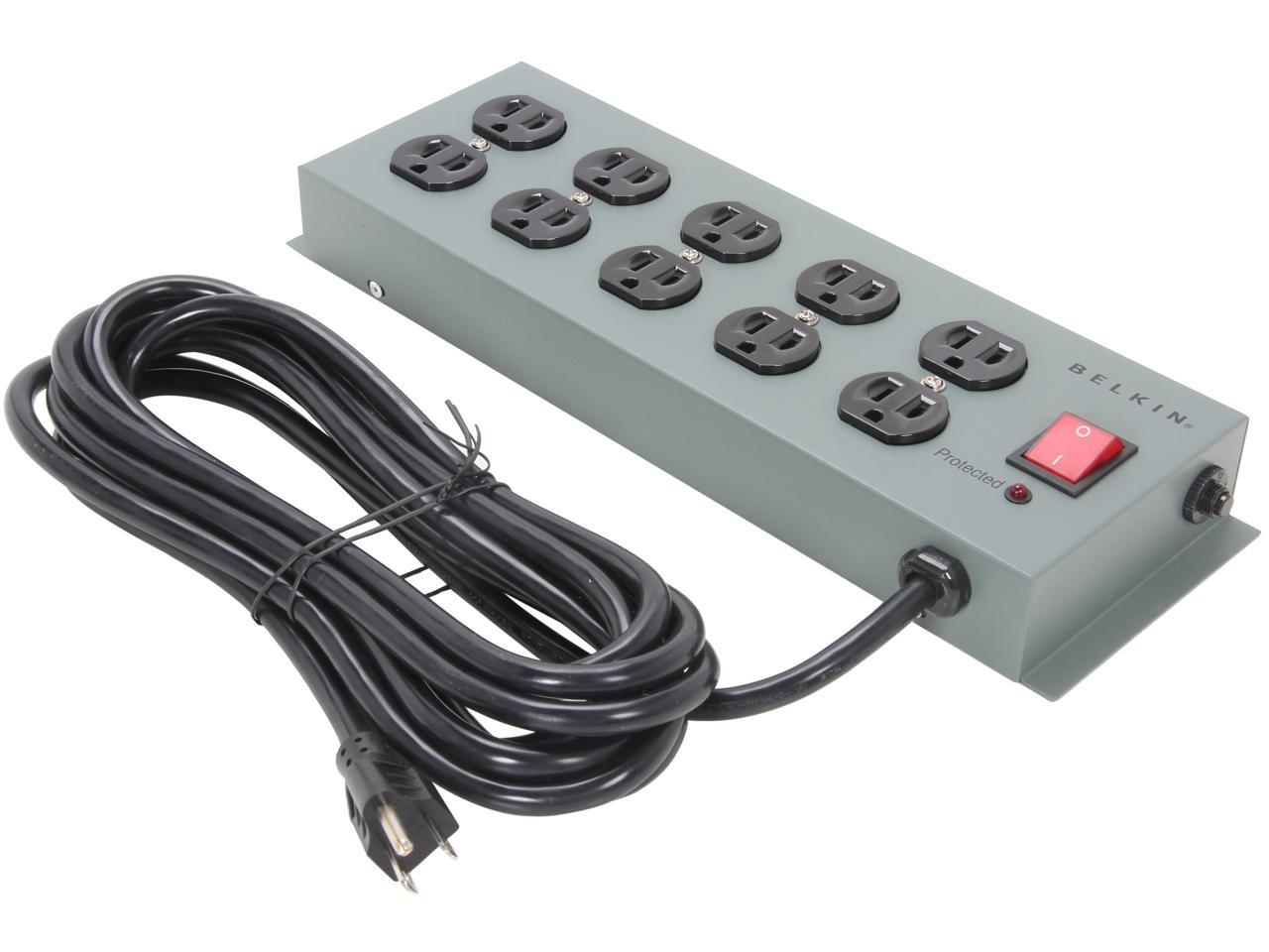 BELKIN F9D1000-15 15 ft. 10 Outlets 885 Joules Metal SurgeMaster