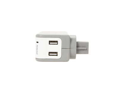 BELKIN BZ103050-TVL Wall Mount 3 Outlets 918 Joules Mini Surge Protector with 2 USB Charger - Wall Mount