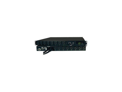 Tripp Lite 1.9 kWatts Single-Phase ATS / Switched PDU with LX Platform Interface, 120V Outlets (16 x 5-15/20R), 2 x L5-20P / 5-20P 12.0 Feet 120V Inputs, 1U Rack-Mount, TAA (PDUMH20ATNET)