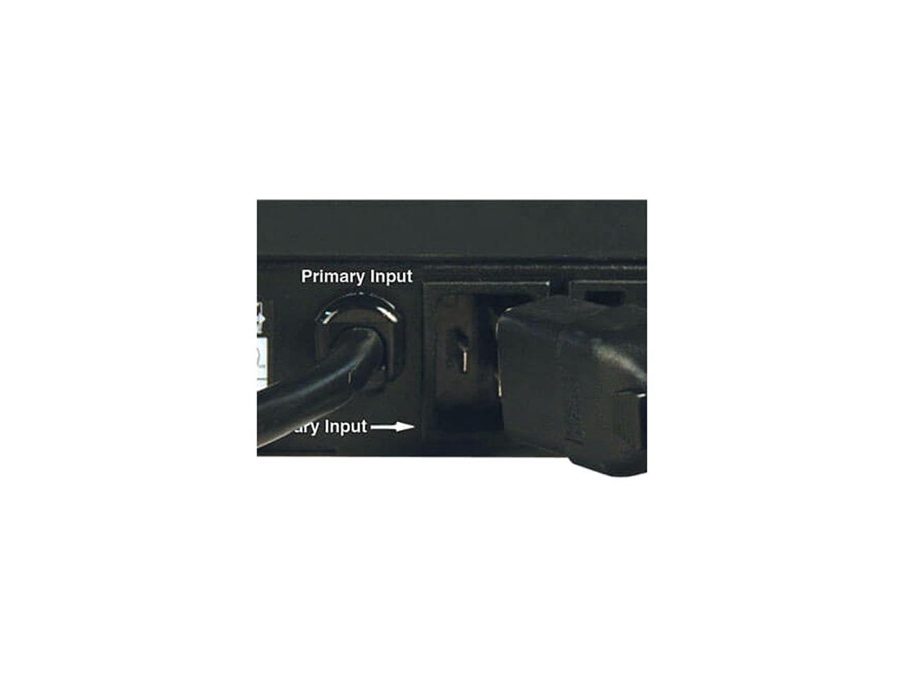 Tripp Lite 1.9 kWatts Single-Phase ATS / Switched PDU with LX Platform Interface, 120V Outlets (16 x 5-15/20R), 2 x L5-20P / 5-20P 12.0 Feet 120V Inputs, 1U Rack-Mount, TAA (PDUMH20ATNET)