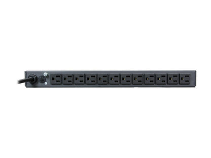 Tripp Lite Metered PDU, 15A, 13 Outlets (5-15R), 120 V, 5-15P, 100-127 V Input, 15 ft. Cord, 1U Rack-Mount Power (PDUMH15)