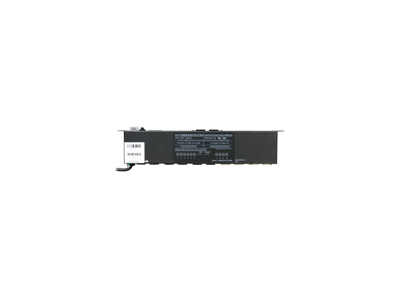 Tripp Lite ISOBAR12ULTRA 12 Outlets 3840 Joules 15' Cord Isobar Premium Rackmount Surge Suppressor