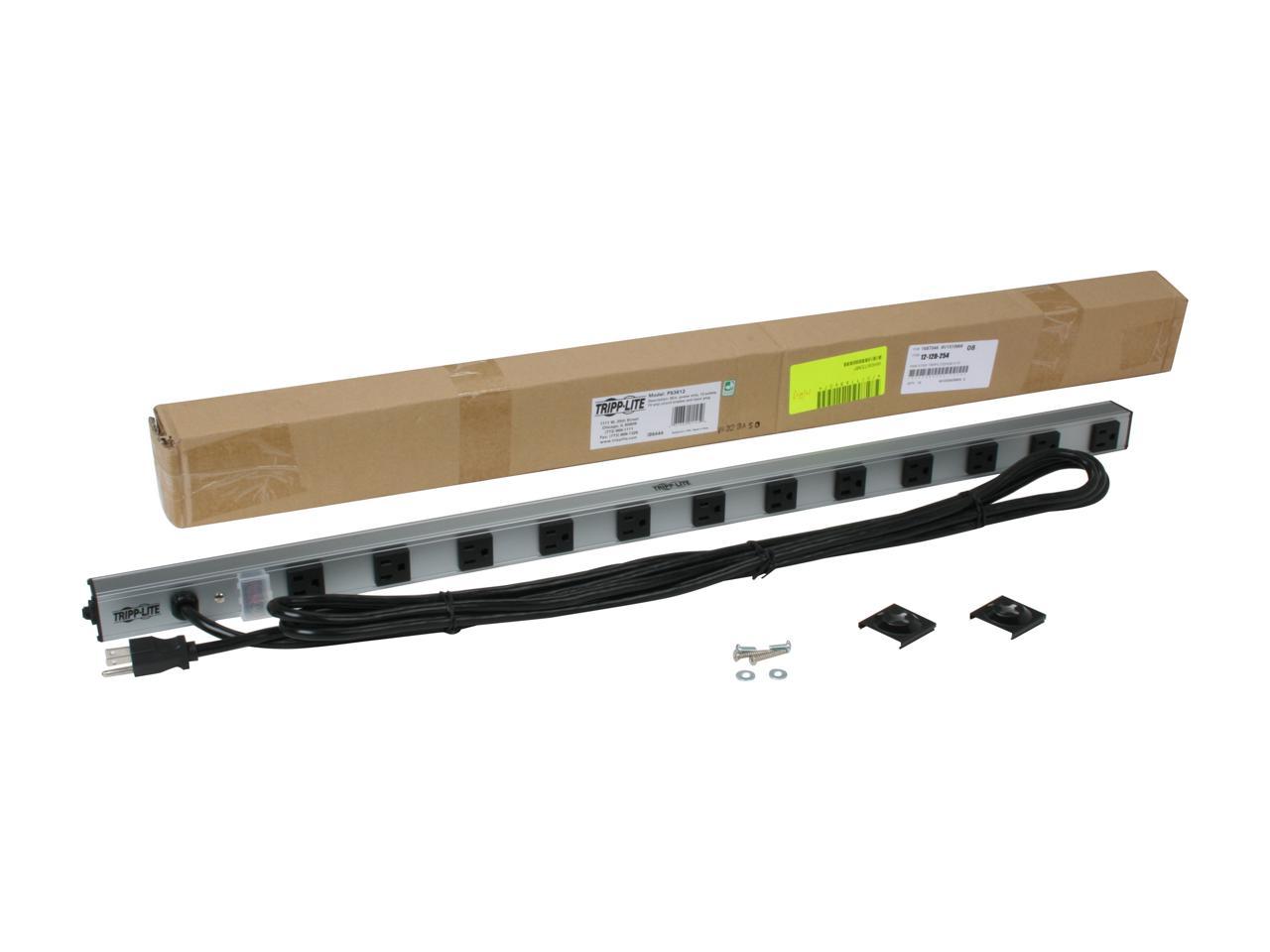 TRIPP LITE PS3612 12 Outlets Power Strip 120V Input Voltage 1800W Maximum Power 15 Feet Cord Length