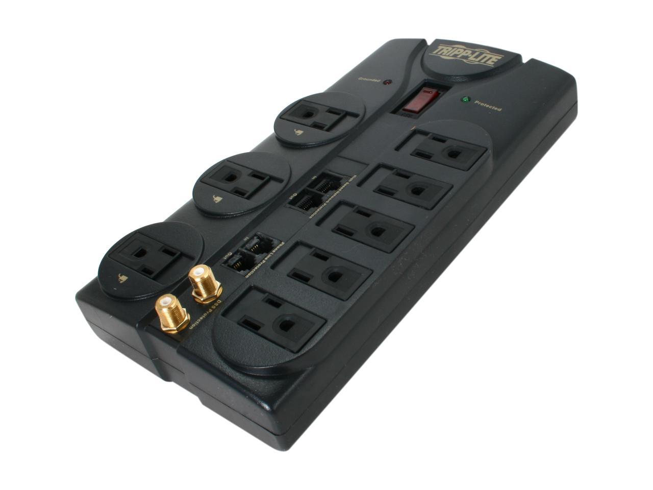 Tripp Lite TLP810NET 8 Outlets 3240 Joules 10' Cord with Tel/DSL/Coax Protect It! Surge Suppressor