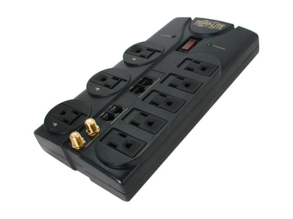 Tripp Lite TLP810NET 8 Outlets 3240 Joules 10' Cord with Tel/DSL/Coax Protect It! Surge Suppressor