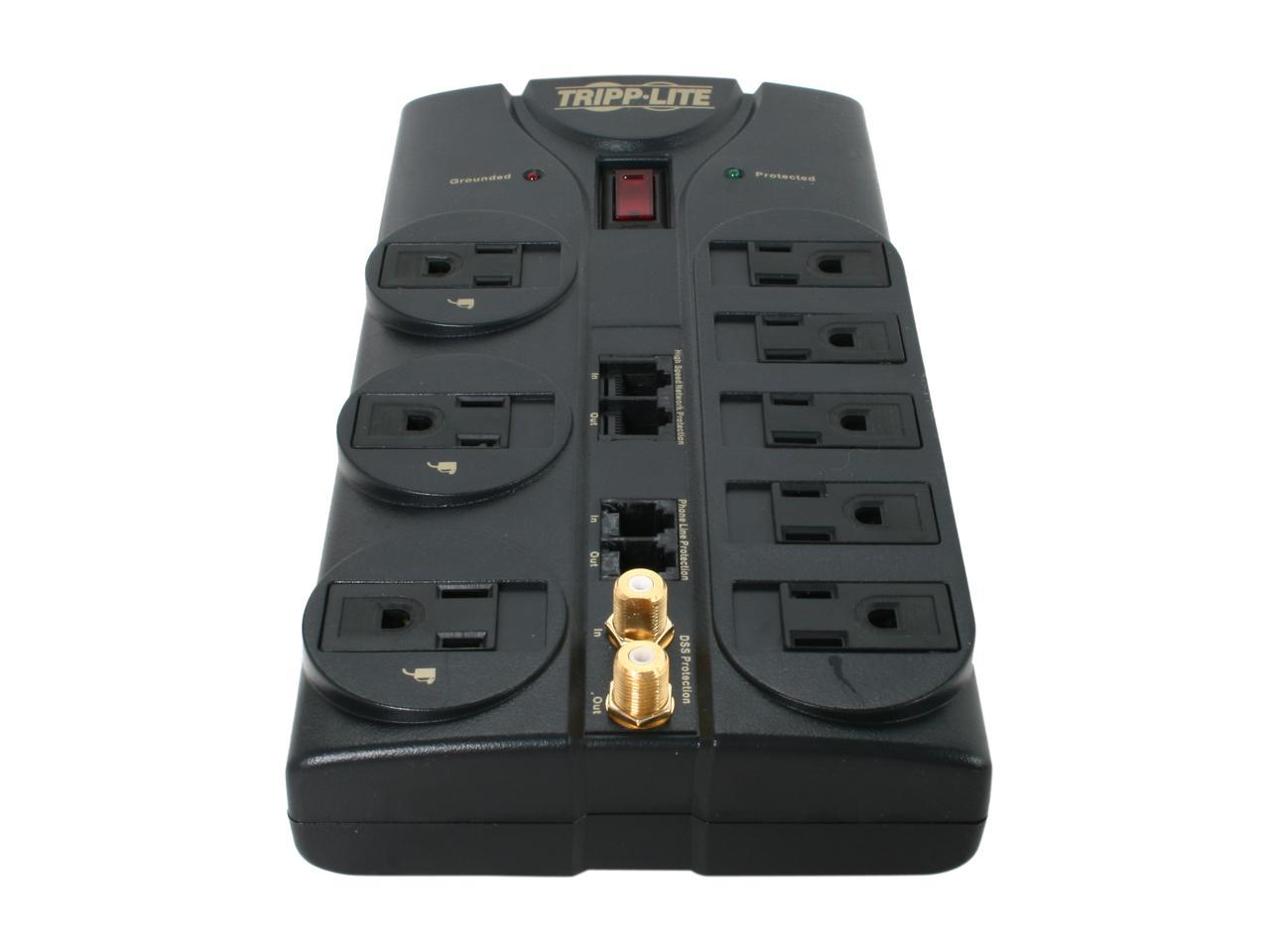 Tripp Lite TLP810NET 8 Outlets 3240 Joules 10' Cord with Tel/DSL/Coax Protect It! Surge Suppressor