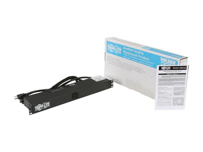 Tripp Lite Basic PDU, 15A, 13 Outlets (5-15R), 120 V, 5-15P Input, 15 ft. Cord, 1U Rack-Mount Power (PDU1215)
