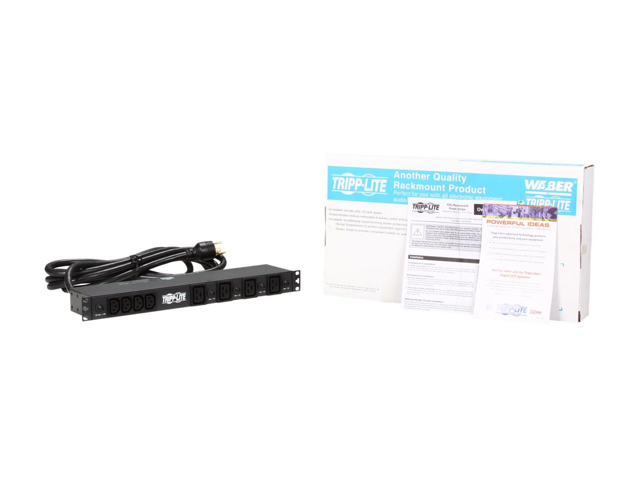 Tripp Lite PDU1230 Basic PDU, 30A, 20 Outlets (16 x C13 & 4 x C19), 200 / 208 / 240V, L6-30P Input, 15 Feet Cord, 1U Rack-Mount