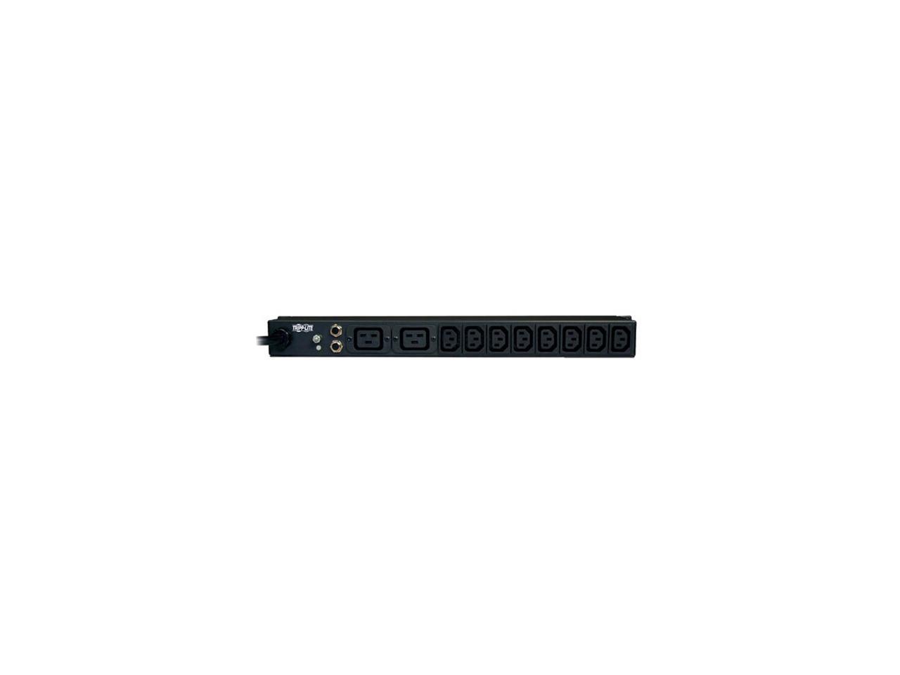 Tripp Lite Basic PDU, 16A, 14 Outlets (12-C13 & 2-C19), 100 - 240 V, C20, C14 / L6-20P / L5-20P / 5-20P / 5-15P, 1U Rack-Mount Power (PDUNV)