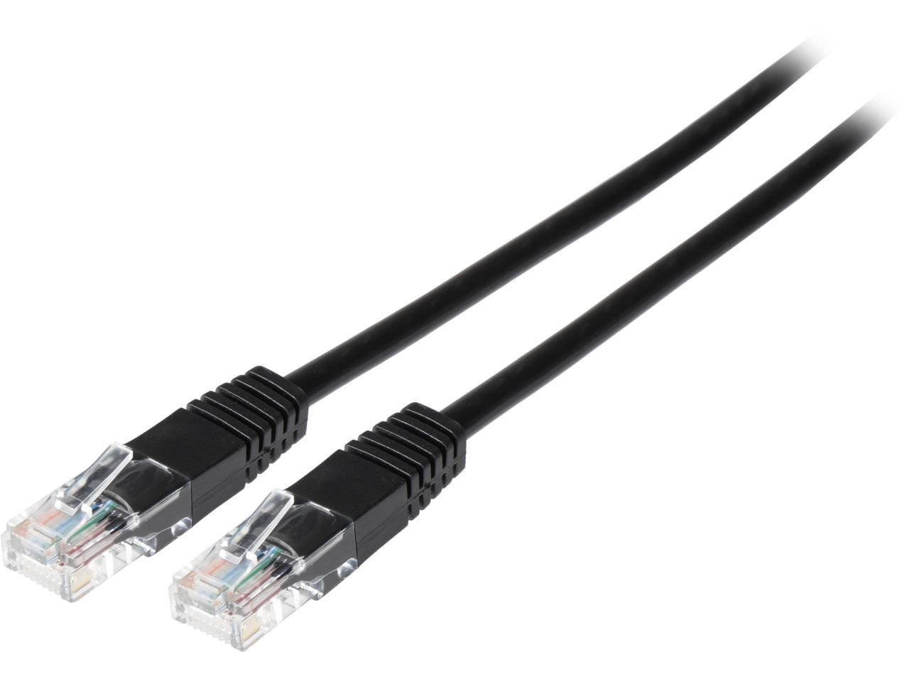 TRIPP LITE N002-007-BK 7 ft. Cat 5E Black Cat5e 350MHz Molded Patch Cable