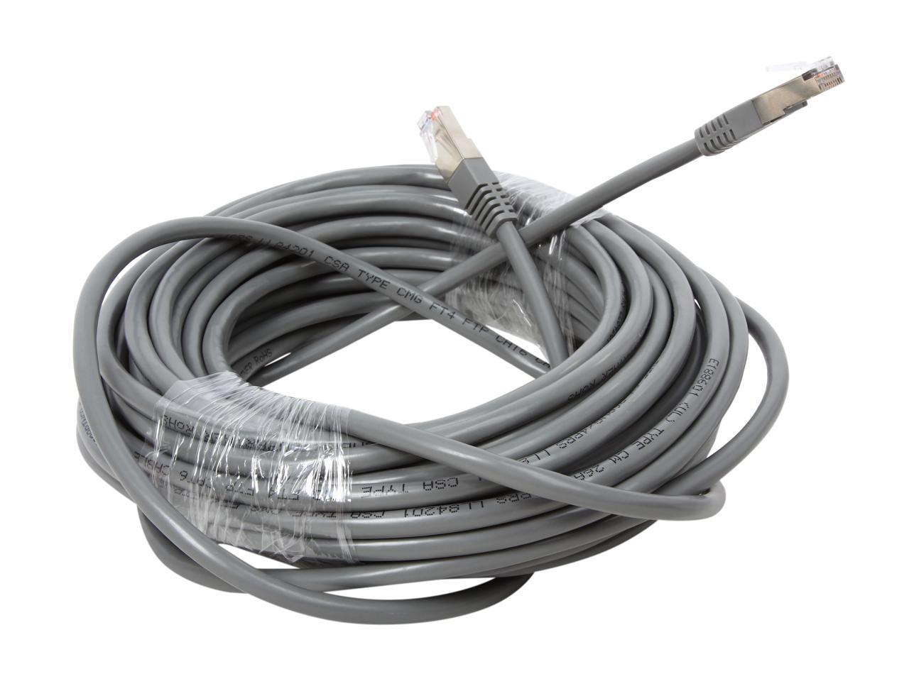 TRIPP LITE N125-050-GY 50 ft. Cat 6 Gray Cat6 Gigabit Molded Shielded Patch Cable