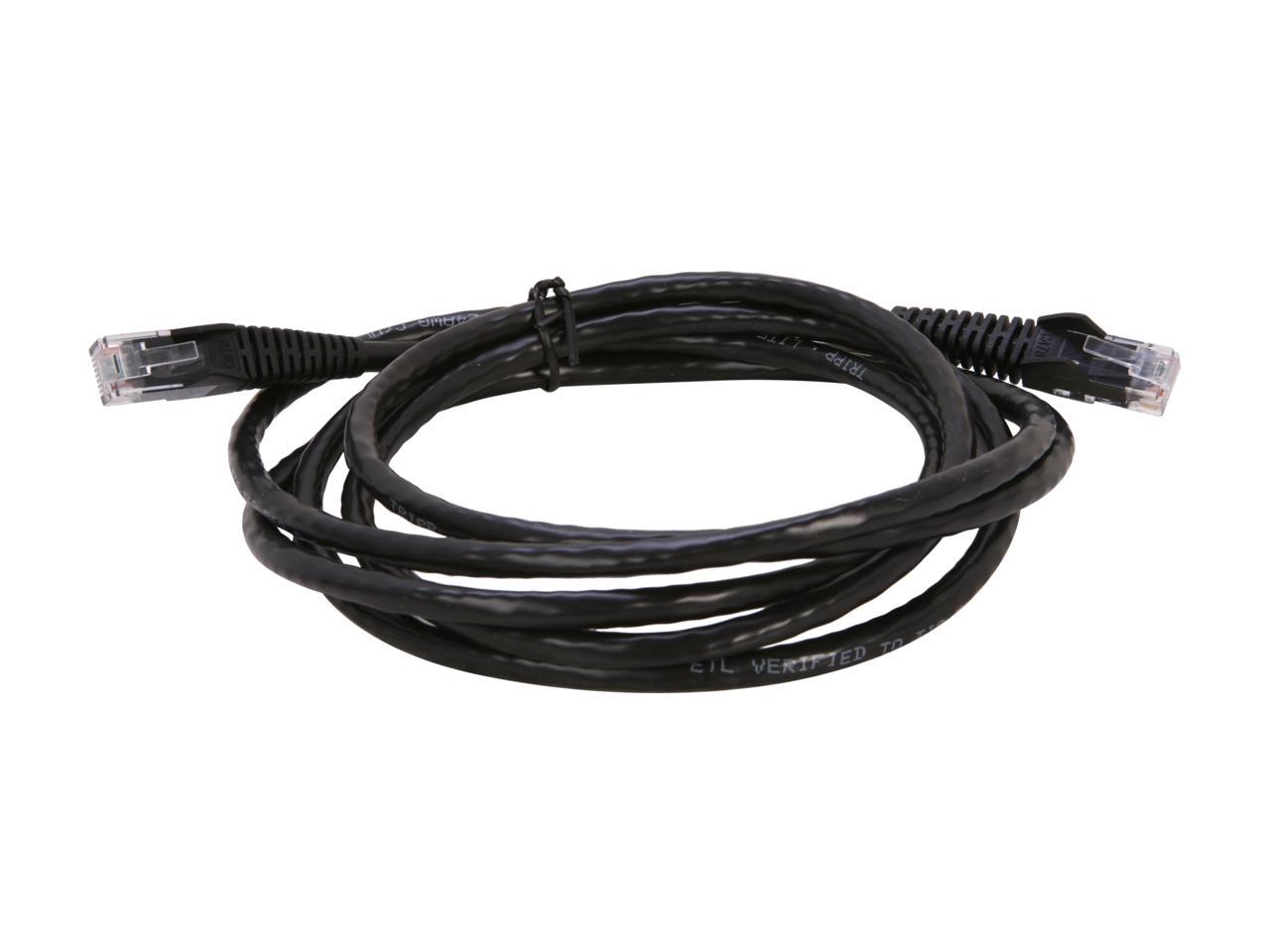 TRIPP LITE N201-007-BK 7 ft. Cat 6 Black Cat6 Gigabit Snagless Patch Cable