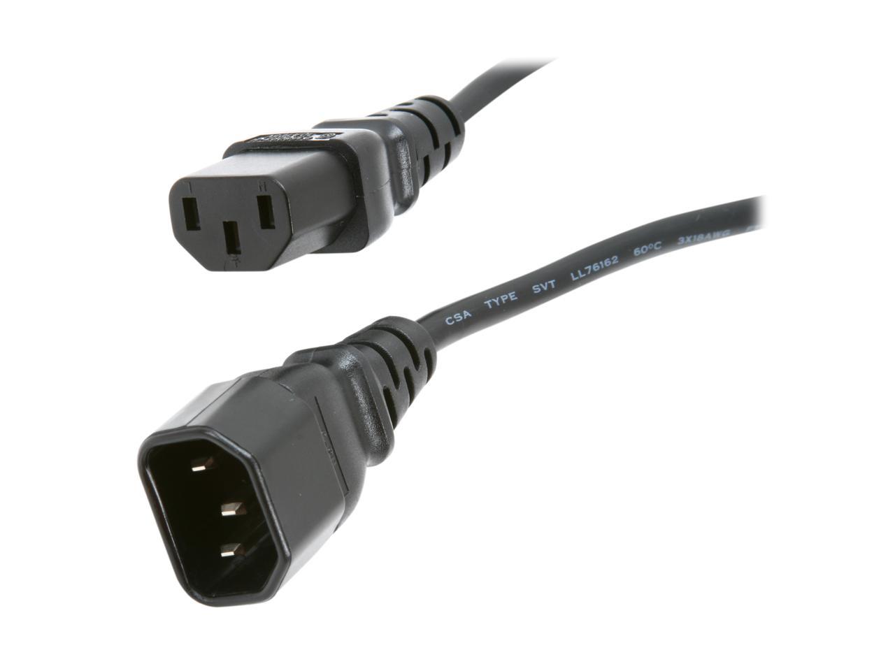 Tripp Lite Model P004-006 6 ft. AC Power Extension Cord, IEC-320-C14 to IEC-320-C13