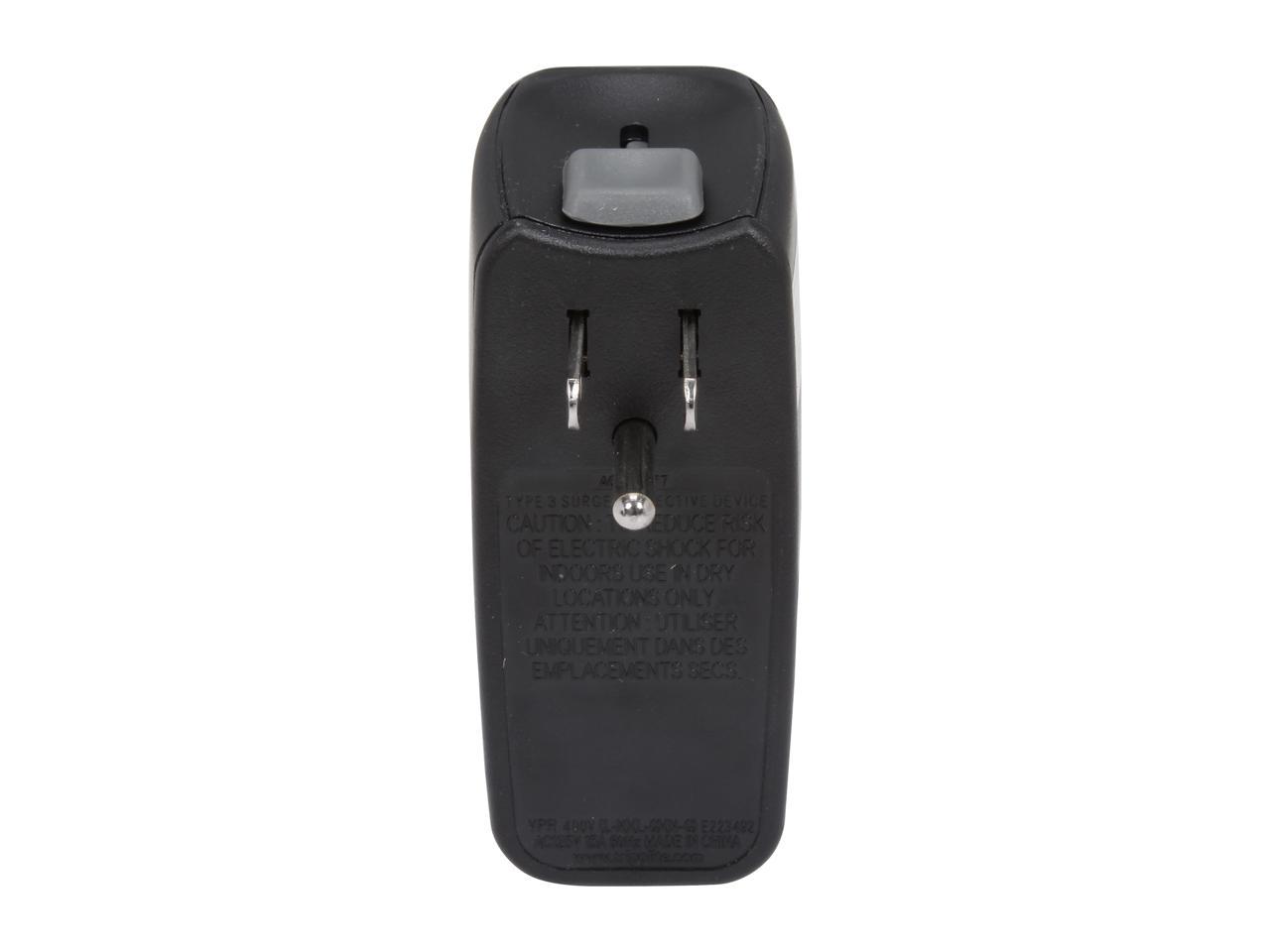 TRIPP LITE TRAVELER100BT 6 ft phone cable 2 Outlets 1050 joule Direct Plug-in Surge Suppressor