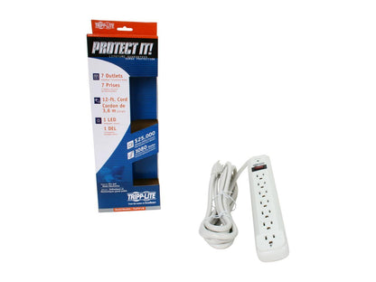 Tripp Lite TLP712 7 Outlets 1080 Joules 12' Cord Protect It! Surge Suppressor