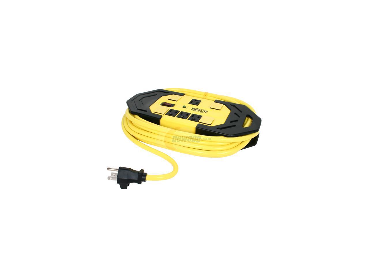 Tripp Lite TLM825SA 8 Outlets 3900 Joules 25' Cord Safety Surge Suppressor with Metal Housing OSHA yellow
