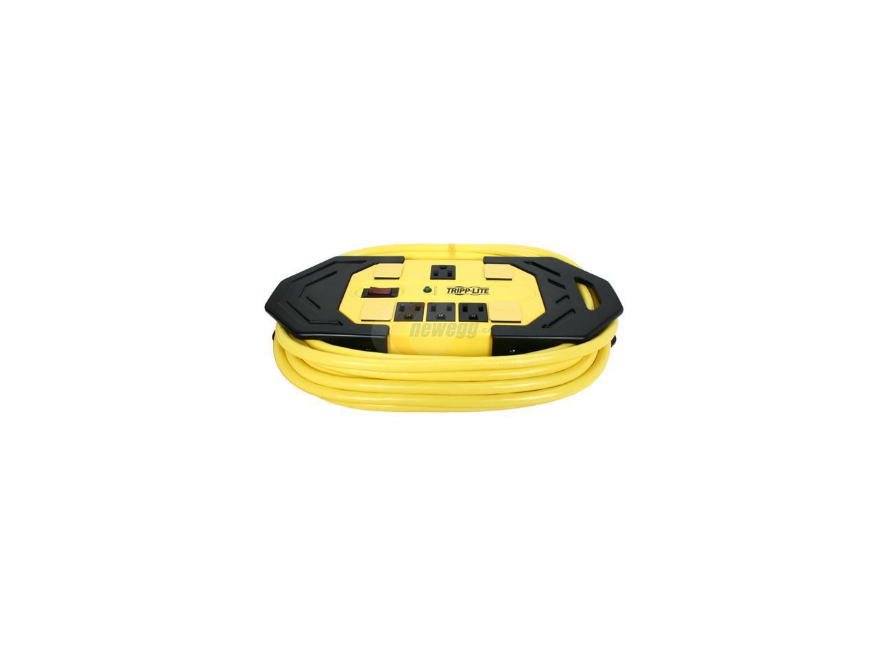 Tripp Lite TLM825SA 8 Outlets 3900 Joules 25' Cord Safety Surge Suppressor with Metal Housing OSHA yellow