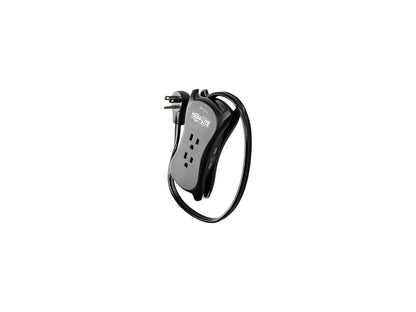 Tripp Lite TRAVELER3USB Protect It! 3-Outlet Travel-Size Surge Protector, 18-in. Cord, 1050 Joules, 2-USB Charging Ports