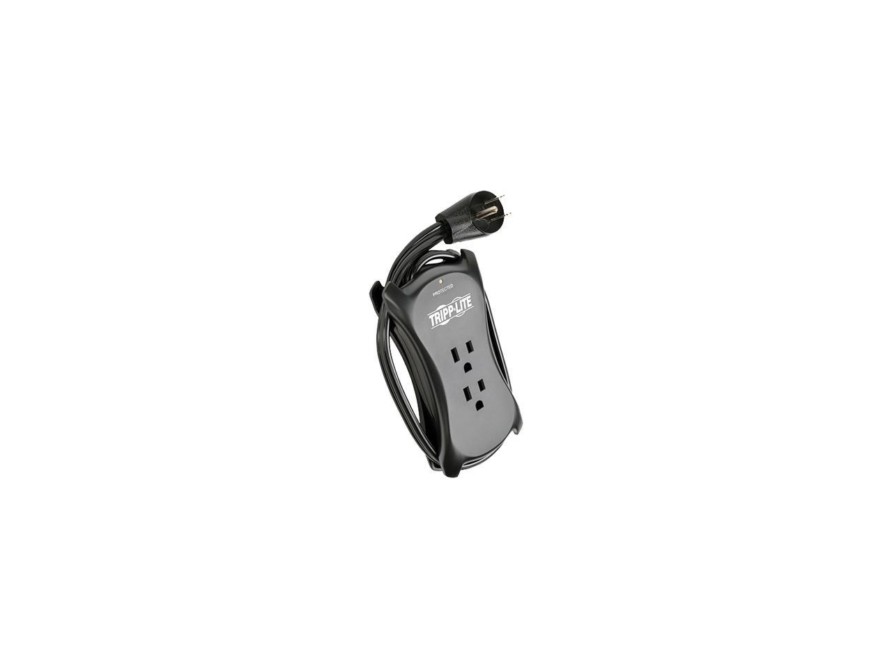 Tripp Lite TRAVELER3USB Protect It! 3-Outlet Travel-Size Surge Protector, 18-in. Cord, 1050 Joules, 2-USB Charging Ports