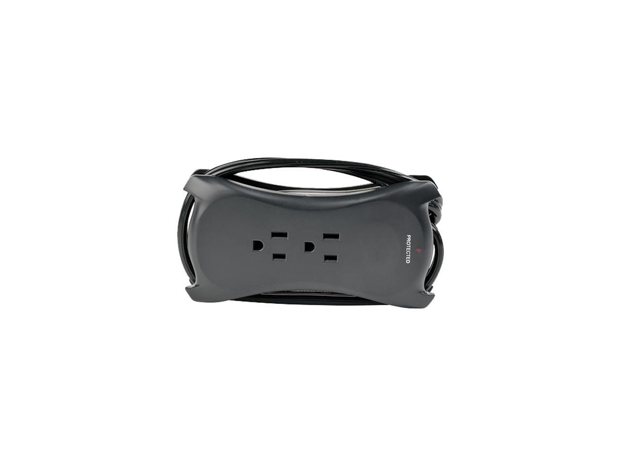 Tripp Lite TRAVELER3USB Protect It! 3-Outlet Travel-Size Surge Protector, 18-in. Cord, 1050 Joules, 2-USB Charging Ports
