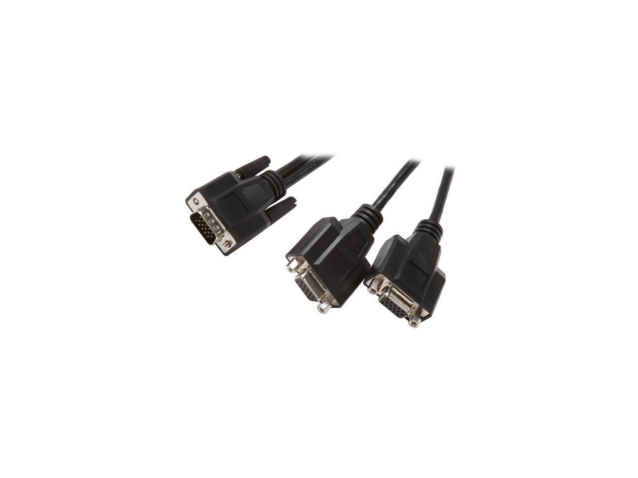 TRIPP LITE 1 ft. SXGA/UXGA Hi-Res Splitter Cable - HD15M to 2 x HD15F P516-001-HR