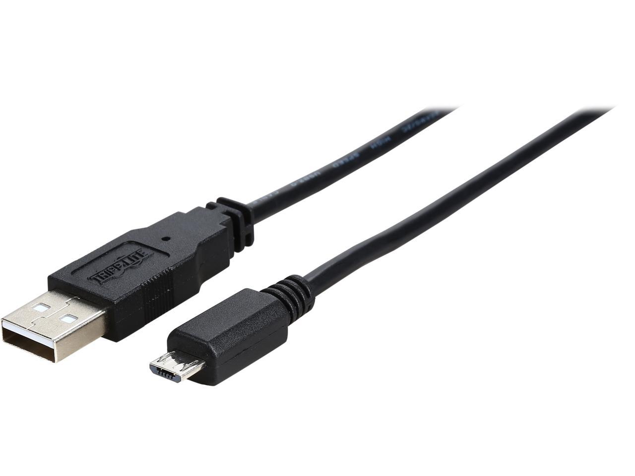 Tripp Lite U050-003 Black USB 2.0 A Male to Micro-USB B Male Device Cable