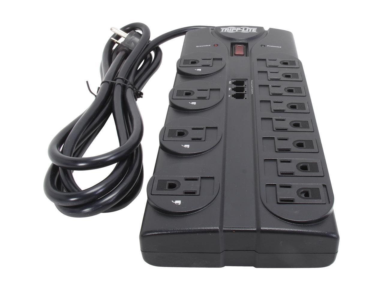 TRIPP LITE TLP1208TEL 8 Feet 12 + TEL Outlets 2160 Joules Surge Protector
