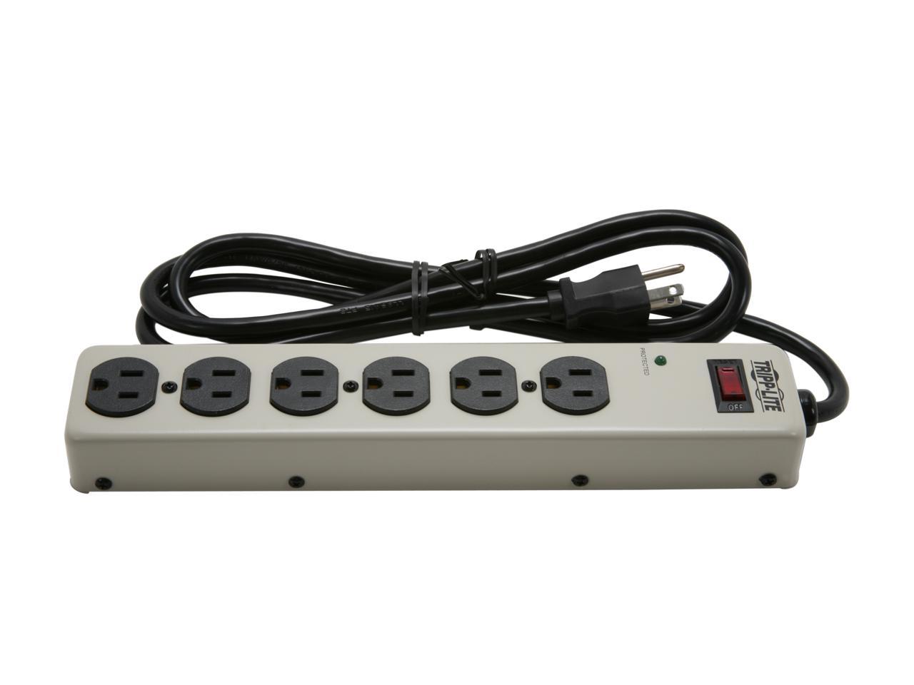 TRIPP LITE PM6NS 6 ft. 6 Outlets 900 joules Commercial-Grade Surge Suppressor with illuminated On/Off Switch