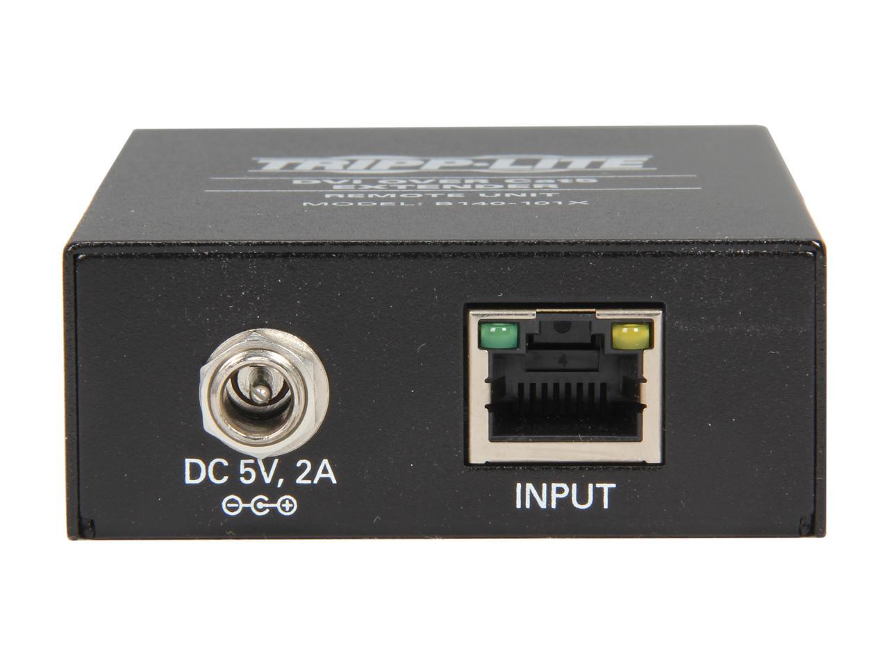Tripp Lite DVI Over Cat5/Cat6 Extender, Extended Range Video Transmitter & Receiver, 1920x1080 at 60Hz, TAA (B140-101X)