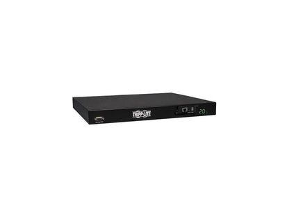 Tripp Lite 3.2 - 3.8 kWatts Single-Phase ATS / Switched PDU, LX Platform Interface, 200 - 240V Outlets (8 x C13 & 2 x C19), 2 x C20, 12.0 Feet Cord, 1U Rack-Mount, TAA (PDUMH20HVATNET)
