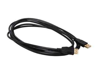 Tripp Lite U024-010 Black USB-A M/F Gold Extension Cable for USB2.0 Cable