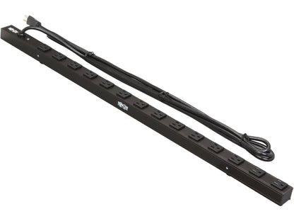 Tripp Lite PDUV15 Basic 0U 120V 15A 15.0 Feet Single-Phase PDU NEMA 5-15R Outlets, NEMA 5-15P Input Plug