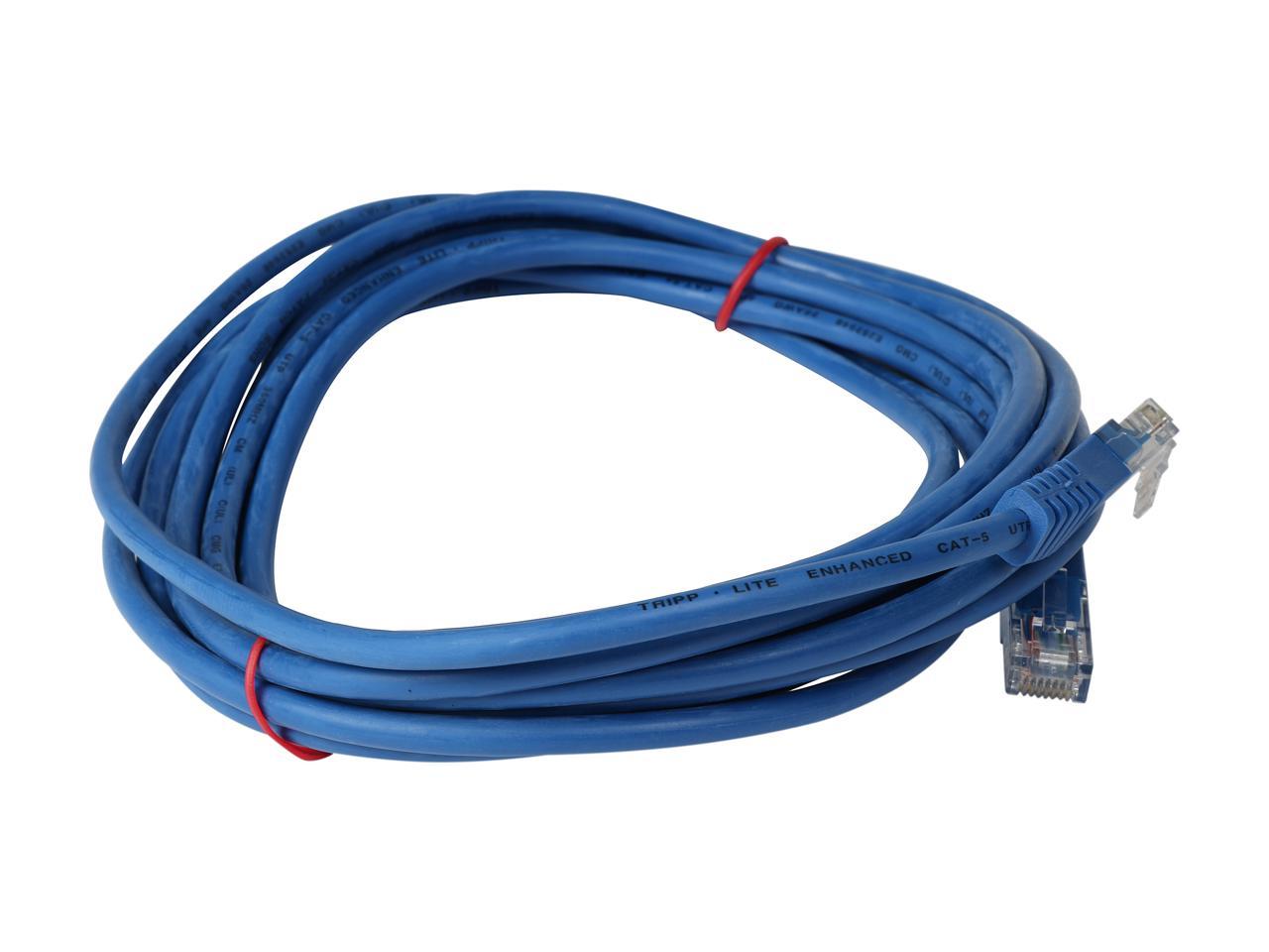 TRIPP LITE N002-015-BL 15 ft. Cat 5E Blue Cat5e 350MHz Molded Cable