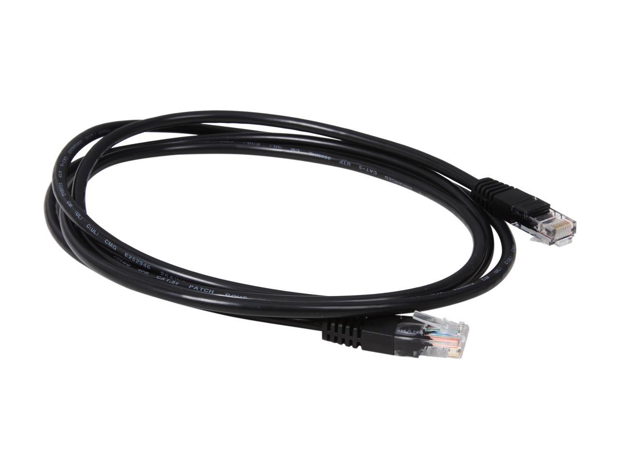 TRIPP LITE N002-006-BK 6 ft. Cat 5E Black 350MHz Molded Cable