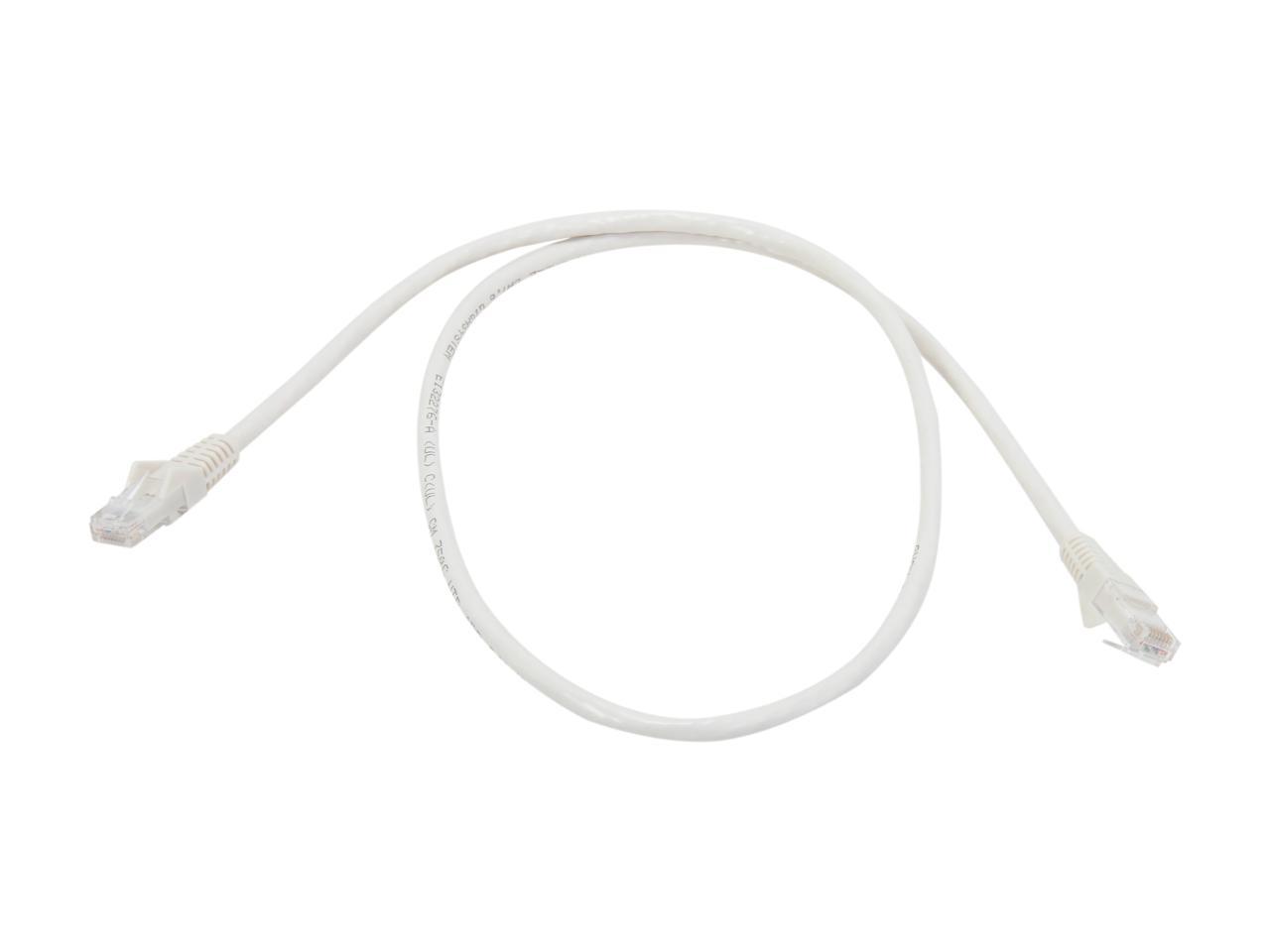 TRIPP LITE N201-003-WH 3 ft. Cat 6 White Gigabit Snagless Molded Patch Cable