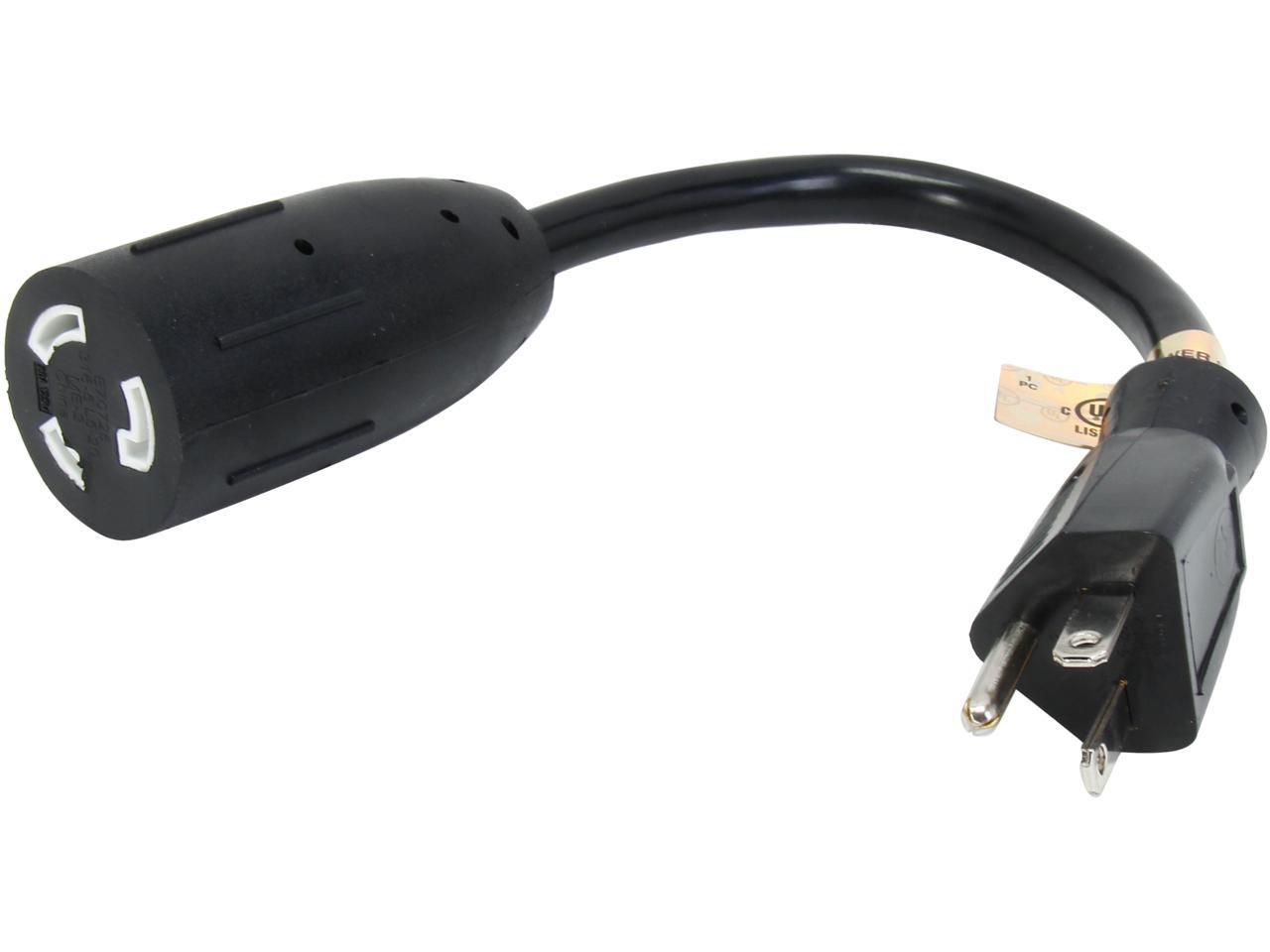 Tripp Lite Model P044-06I 6" NEMA-L5-20R to NEMA-5-20P 12AWG Heavy Duty Power Adapter Cable Female to Male