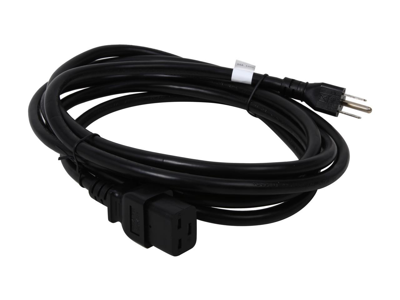 Tripp Lite Model P034-010 10 ft. IEC-320-C19 to NEMA 5-15P 14AWG Heavy Duty Power Cable