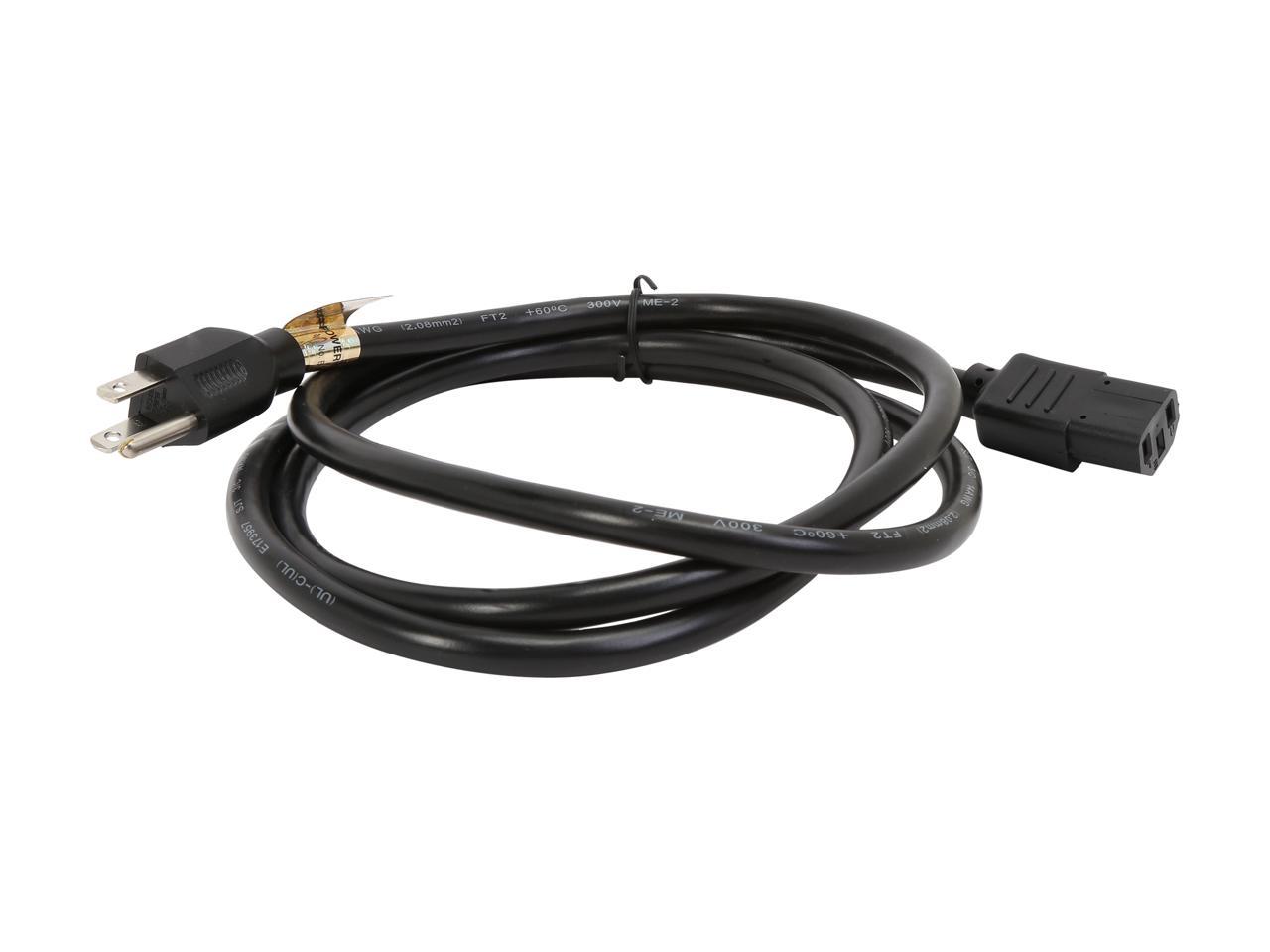 Tripp Lite Model P007-006 6 ft. IEC-320-C13 to NEMA 5-15P Heavy-Duty 14AWG Power Cable