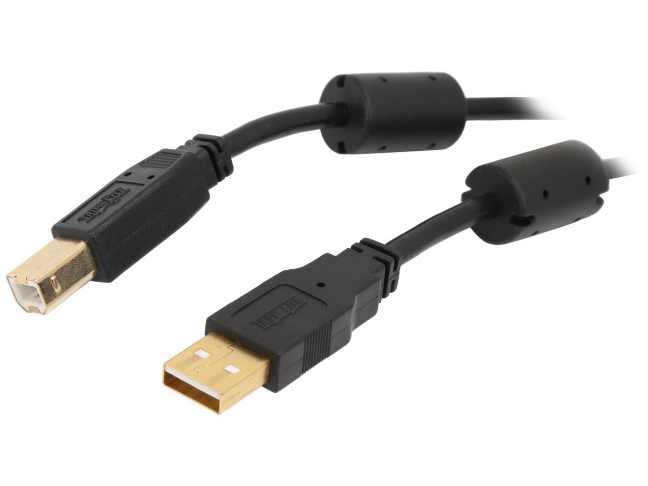 Tripp Lite USB 2.0 Hi-Speed A/B Cable with Ferrite Chokes (M/M), 6-ft. (U023-006)
