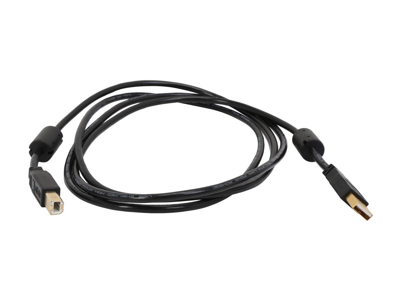 Tripp Lite USB 2.0 Hi-Speed A/B Cable with Ferrite Chokes (M/M), 6-ft. (U023-006)