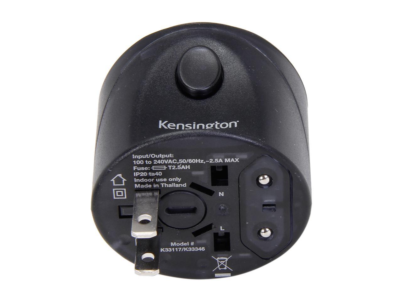 Kensington K33117 Black International Travel Plug Adapter