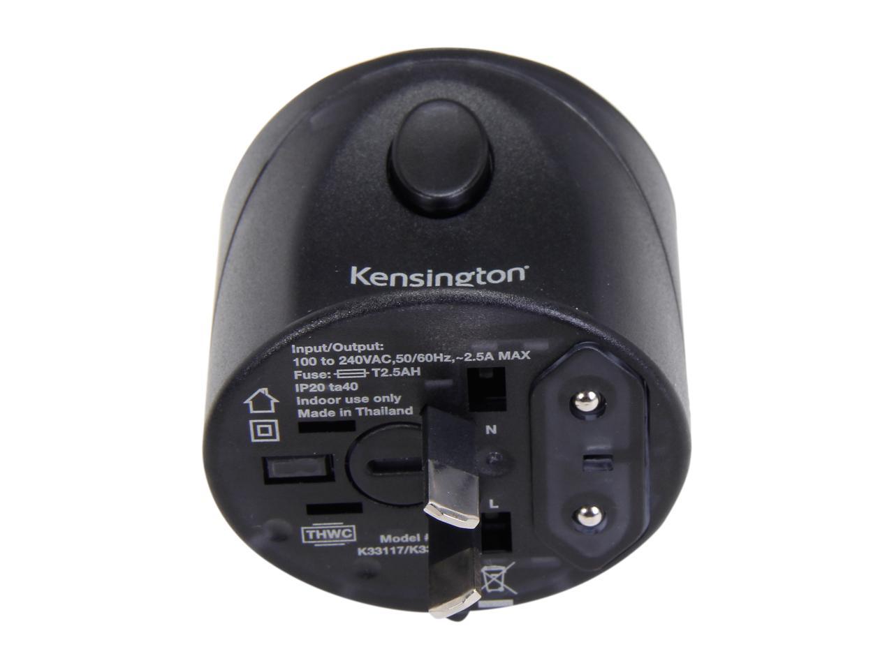 Kensington K33117 Black International Travel Plug Adapter